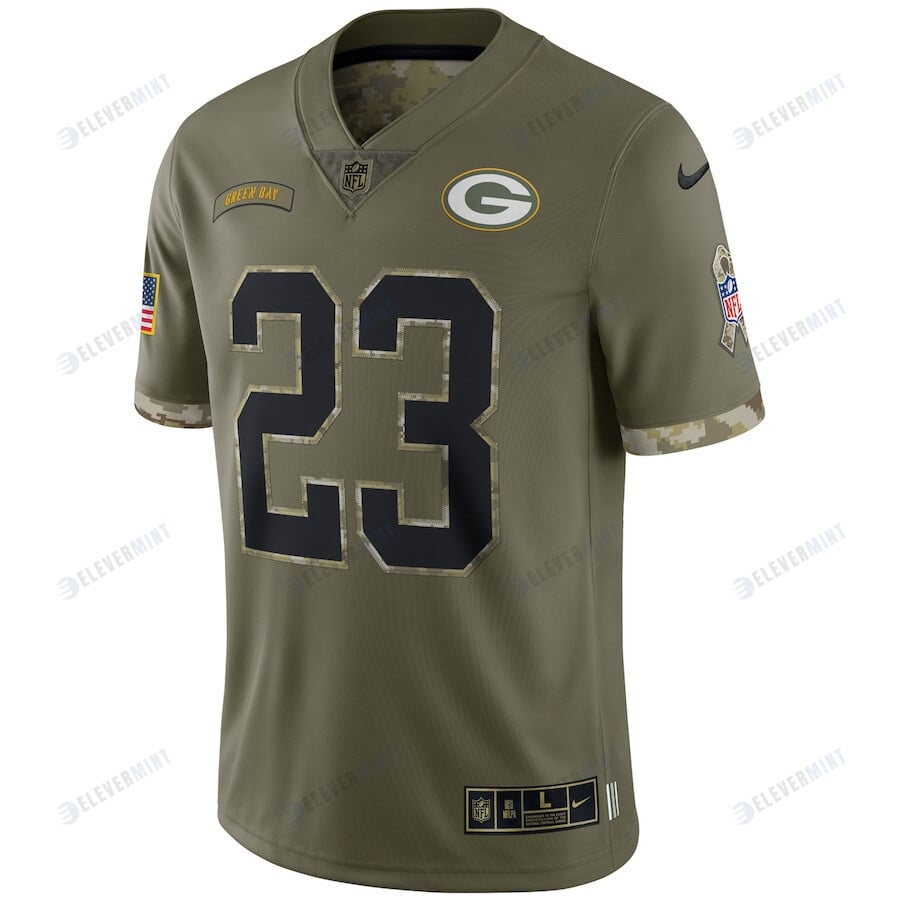Jaire Alexander Green Bay Packers 2022 Salute To Service Limited Jersey - Olive