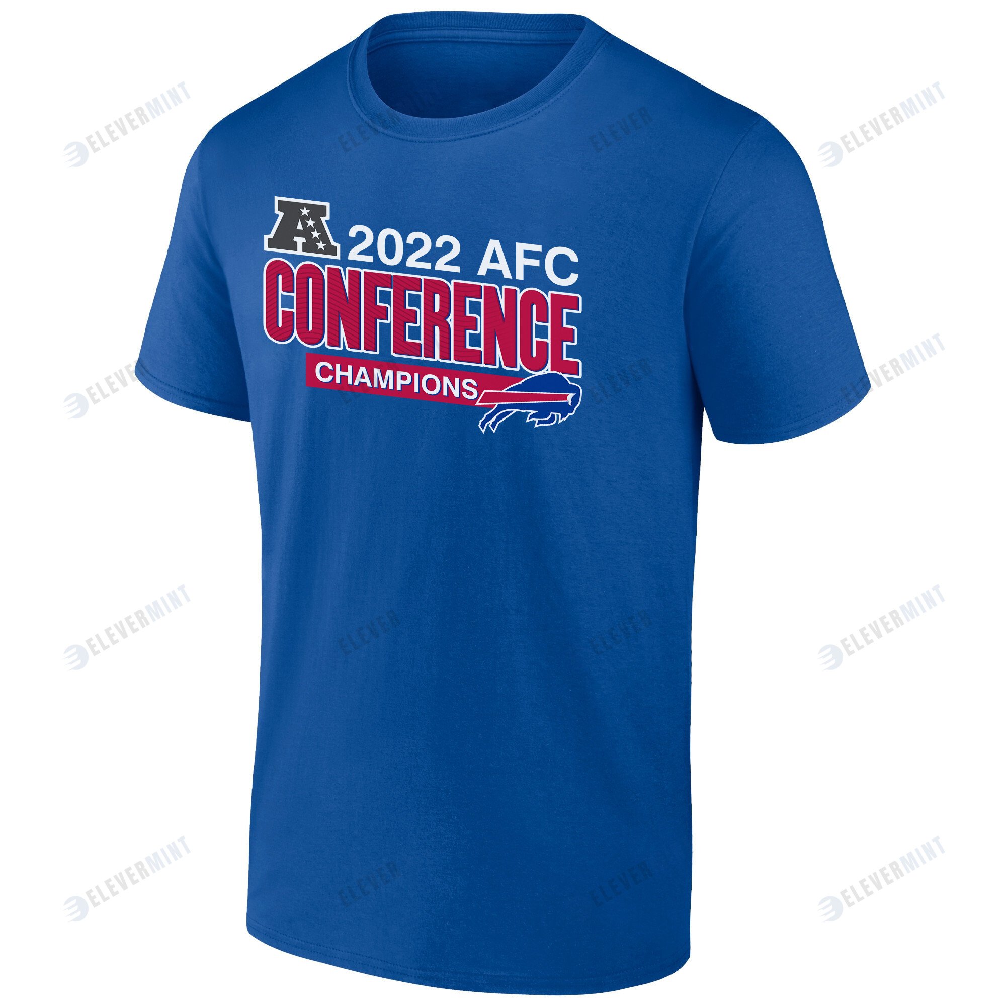 Buffalo Bills 2022 AFC Conference Champions Divide & Conquer T-Shirt - Royal