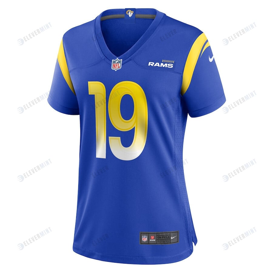 Xavier Smith 19 Los Angeles Rams Game Women Jersey - Royal