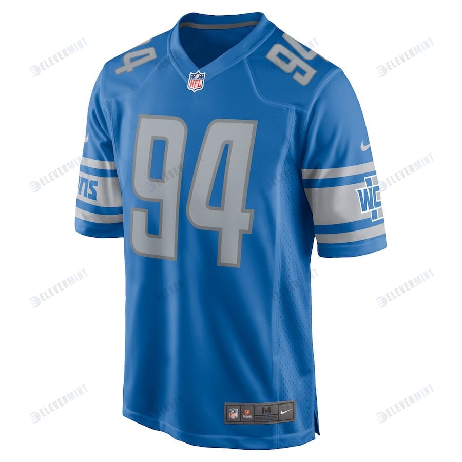 Eric Banks 94 Detroit Lions Player Game Jersey - Blue