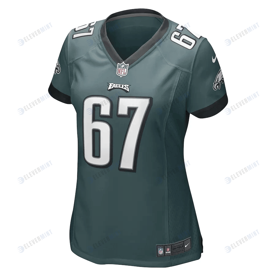 Cameron Tom 67 Philadelphia Eagles Women's Game Player Jersey - Midnight Green