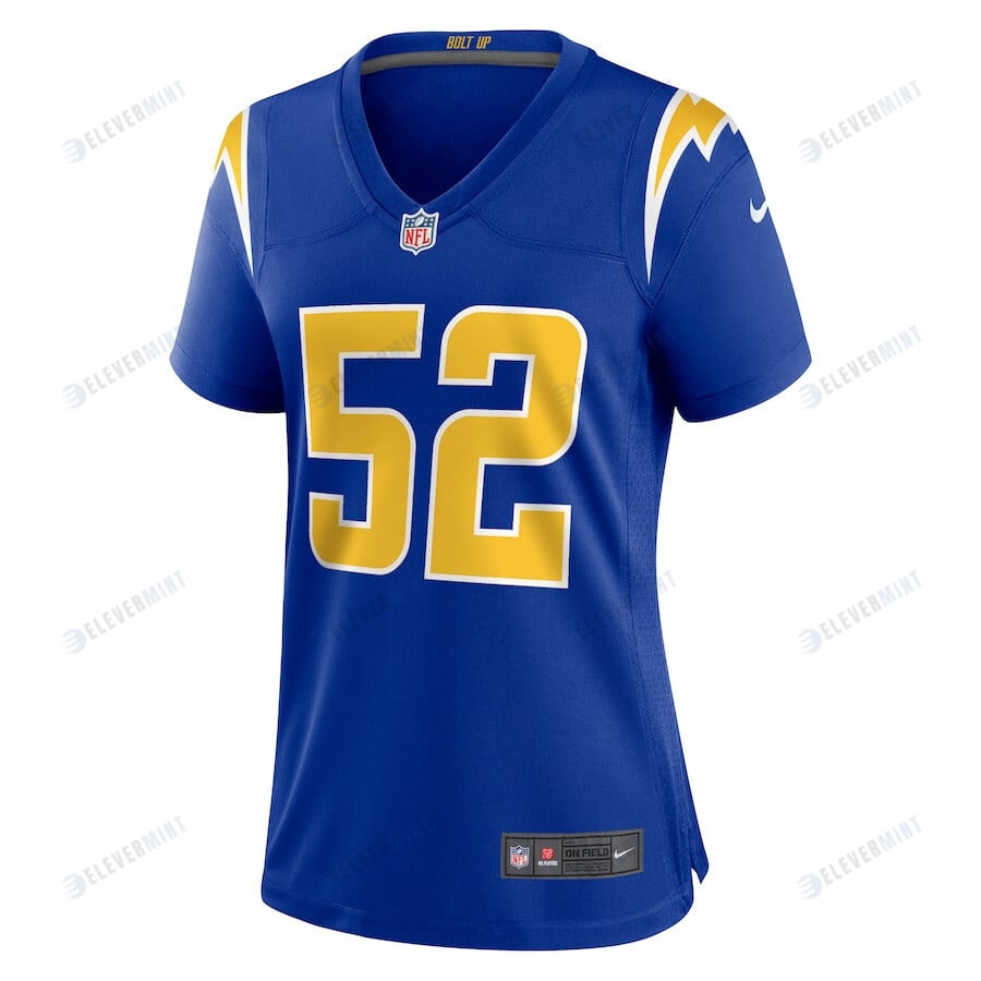 Khalil Mack 52 Los Angeles Chargers Women's Alternate Game Jersey - Royal