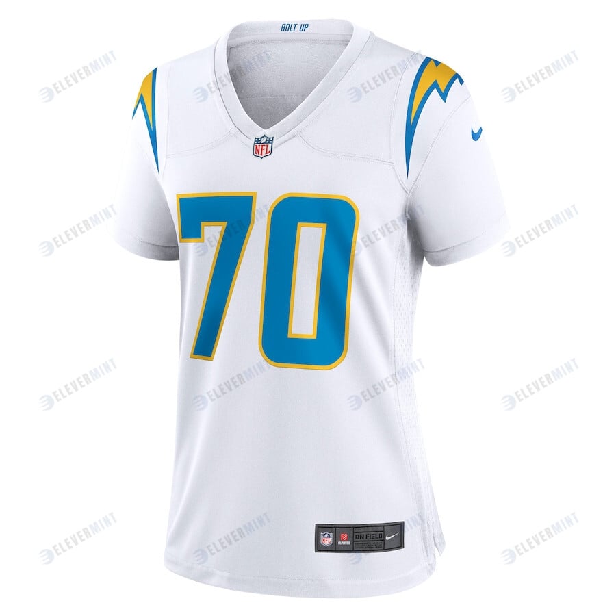 Rashawn Slater 70 Los Angeles Chargers Women's Game Jersey - White