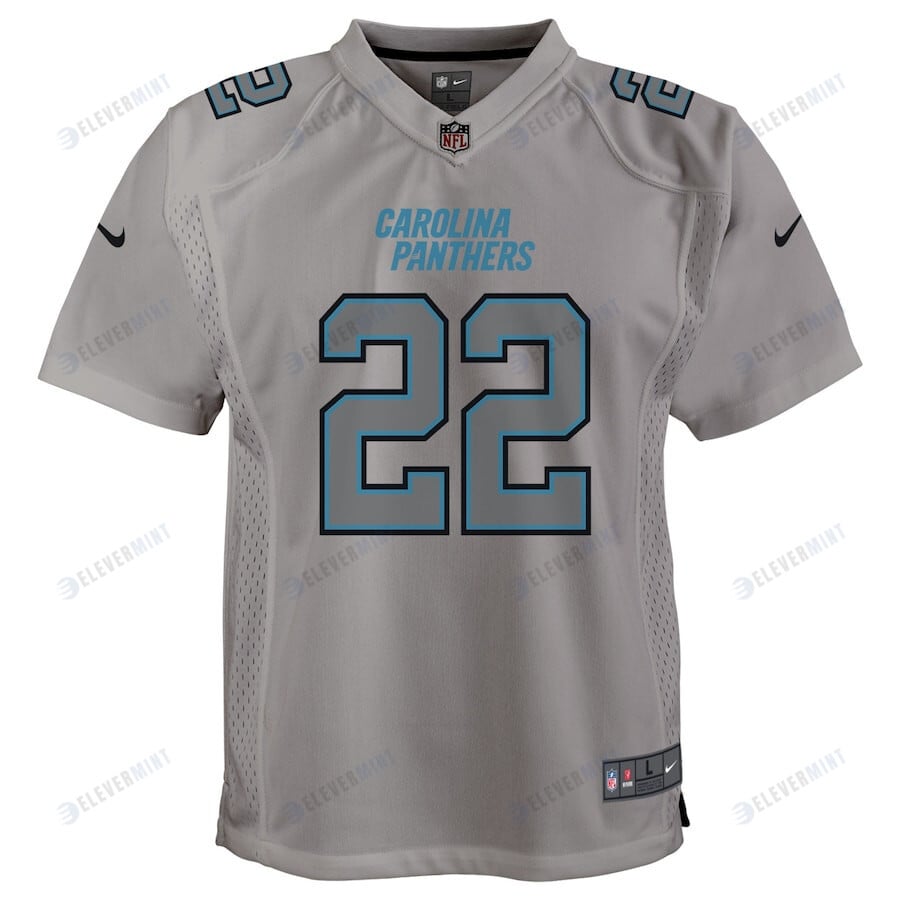 Christian McCaffrey 22 Carolina Panthers Youth Atmosphere Game Jersey - Gray