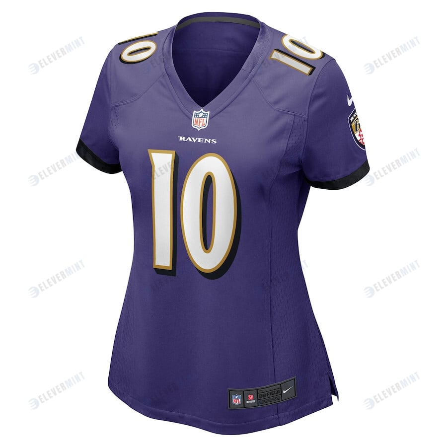 Demarcus Robinson 10 Baltimore Ravens Women's Game Player Jersey - Purple