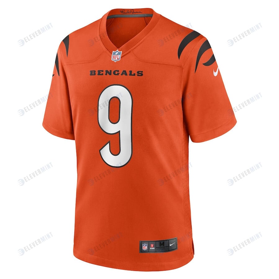 Joe Burrow 9 Cincinnati Bengals Game Jersey - Orange