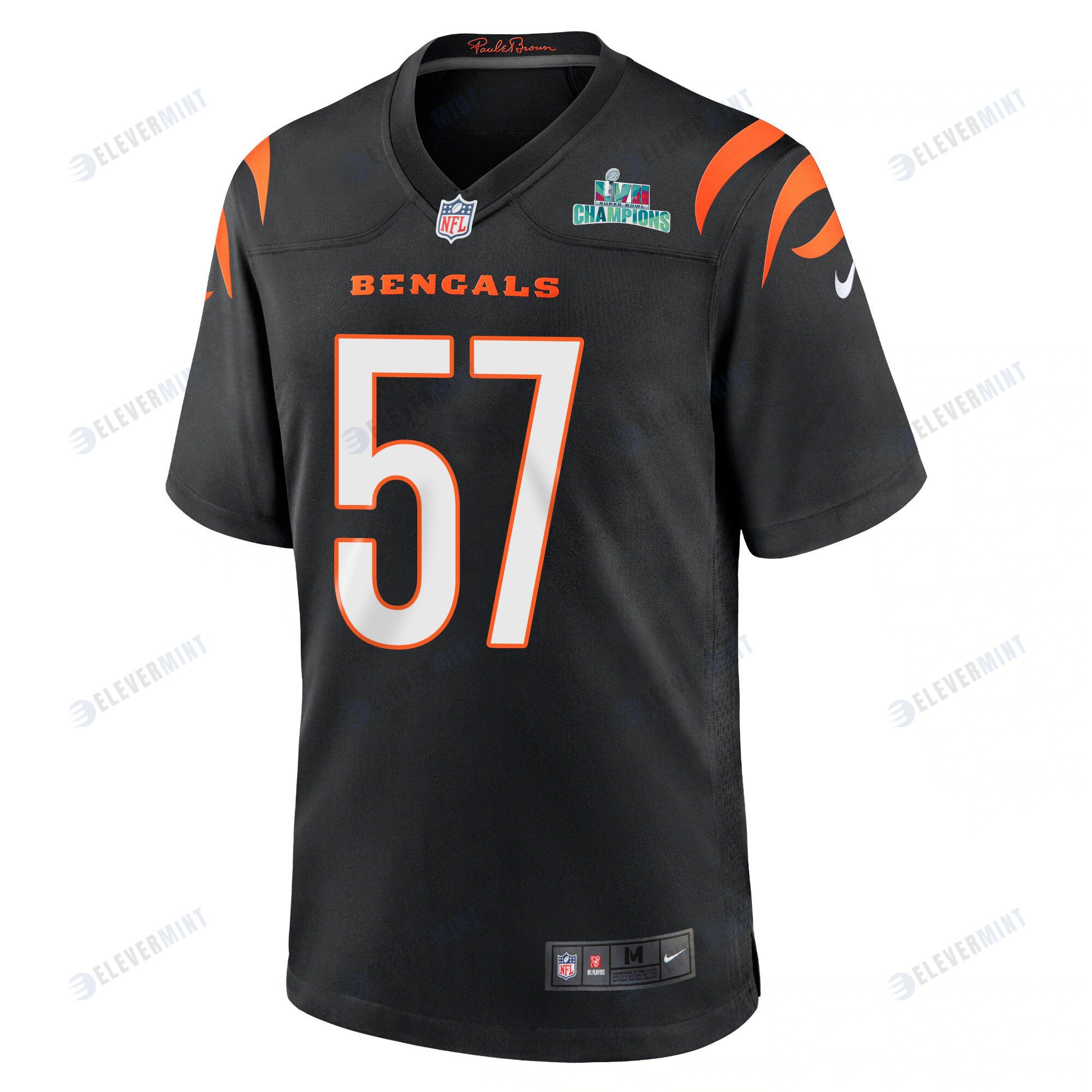 Germaine Pratt 57 Cincinnati Bengals Super Bowl LVII Champions Men Game Jersey - Black