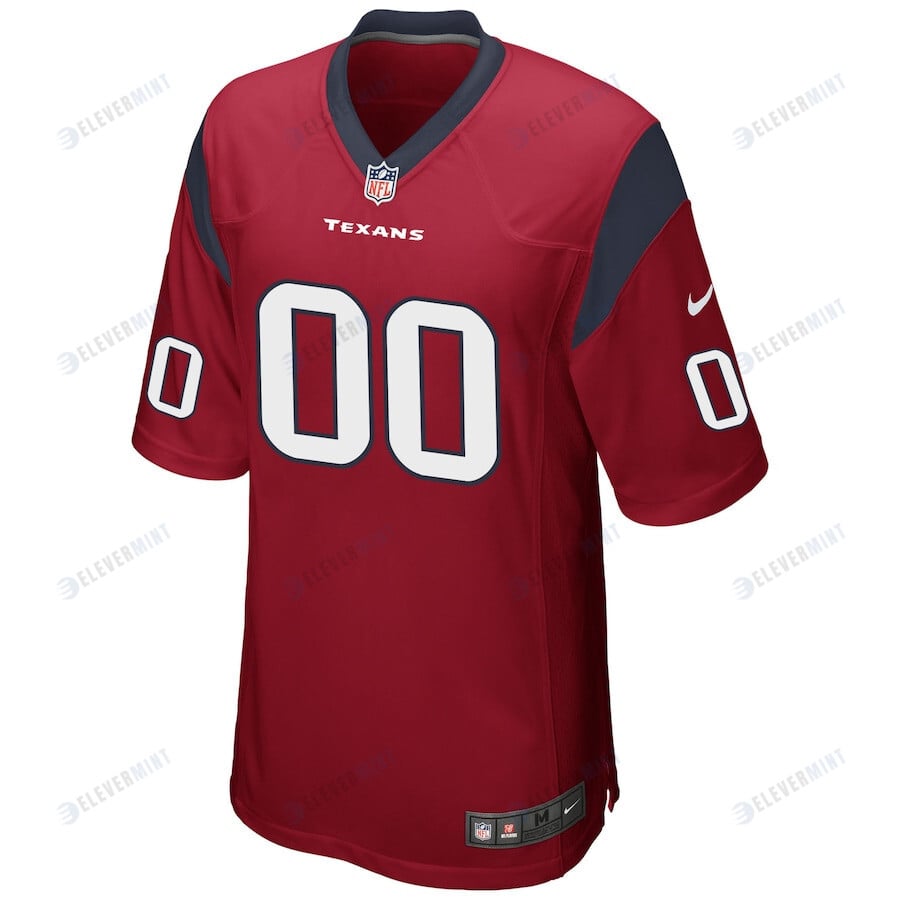 Houston Texans Custom Alternate Game Men Jersey - Red