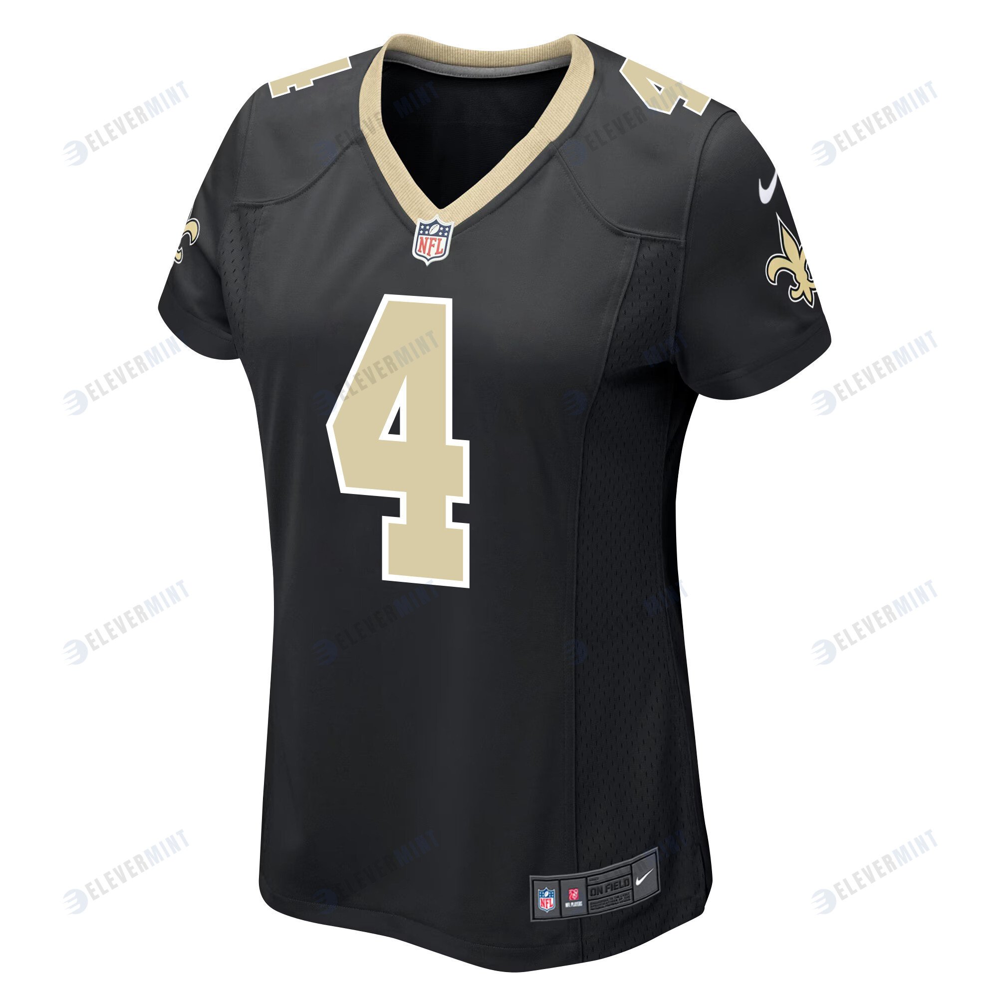 Derek Carr 4 New Orleans Saints Game Women Jersey - Black