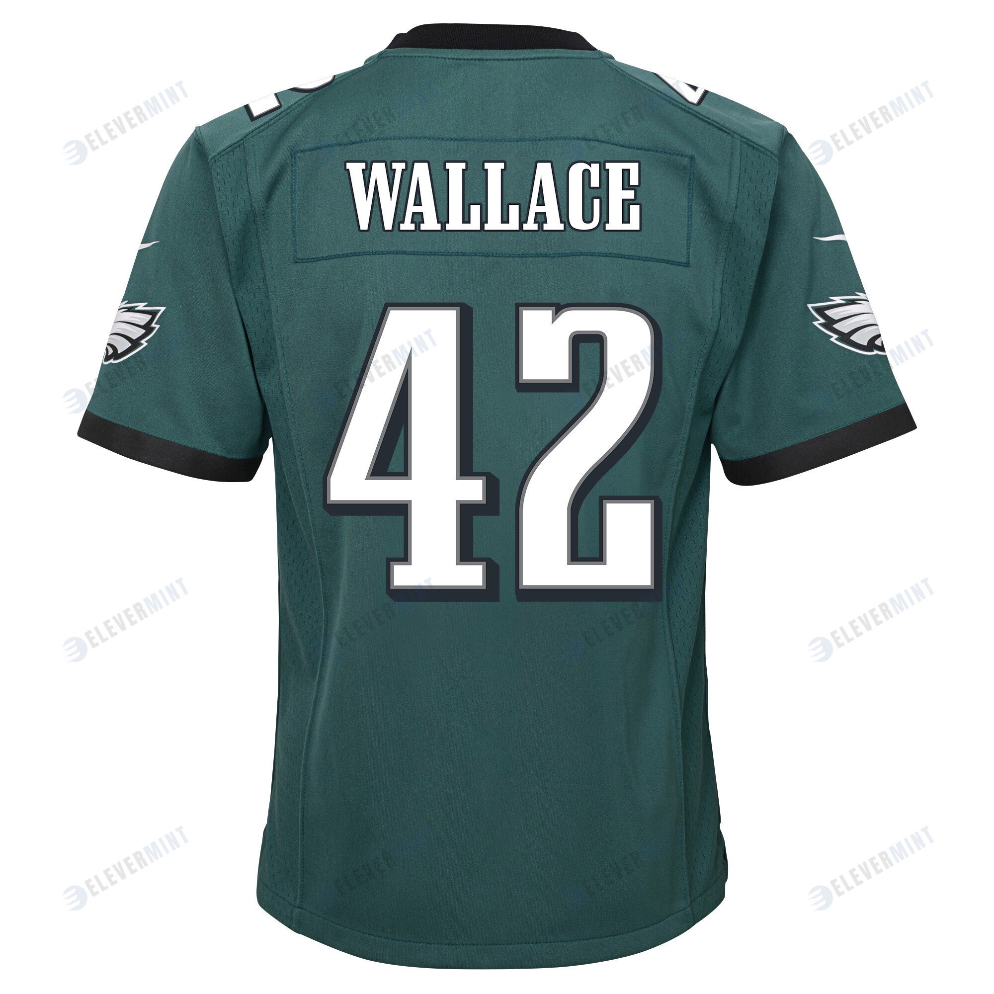 K'Von Wallace 42 Philadelphia Eagles Super Bowl LVII Champions 2 Stars 2 Stars Youth Game Jersey - Black