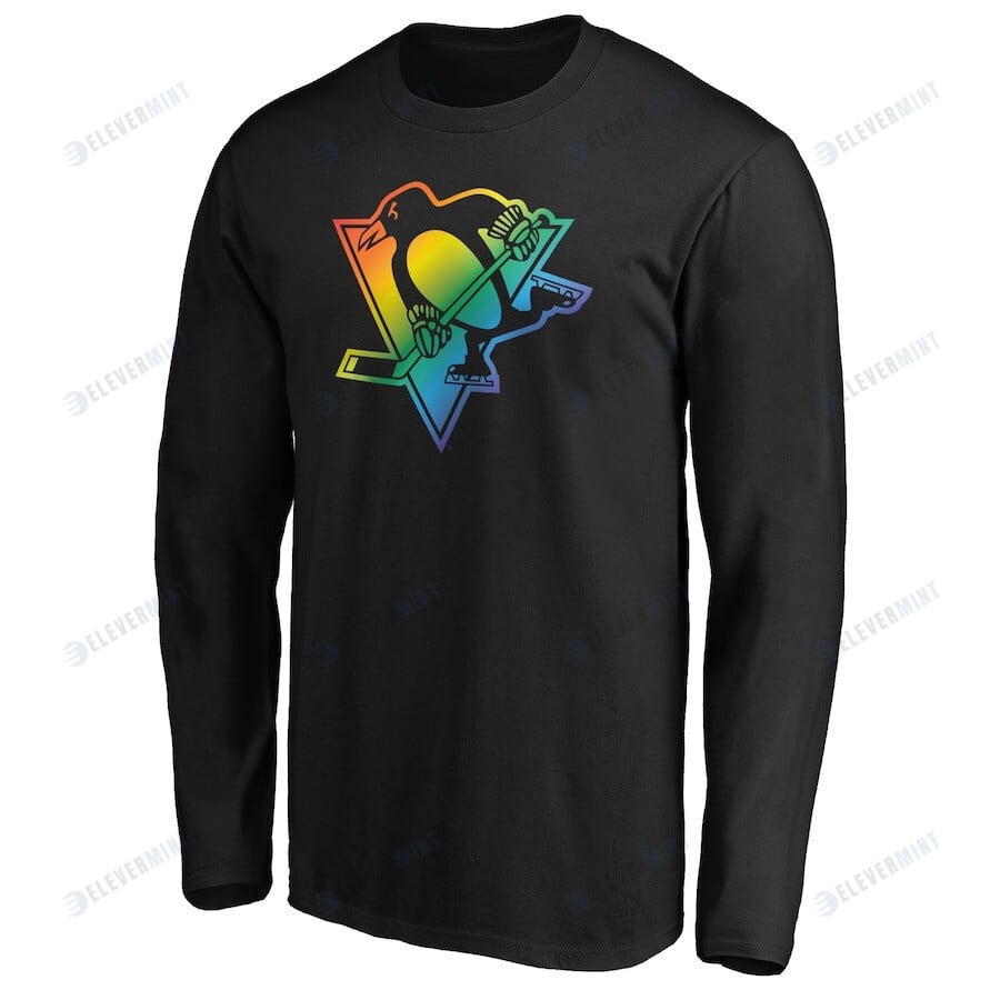 Pittsburgh Penguins Team Pride Logo Long Sleeve T-Shirt - Black