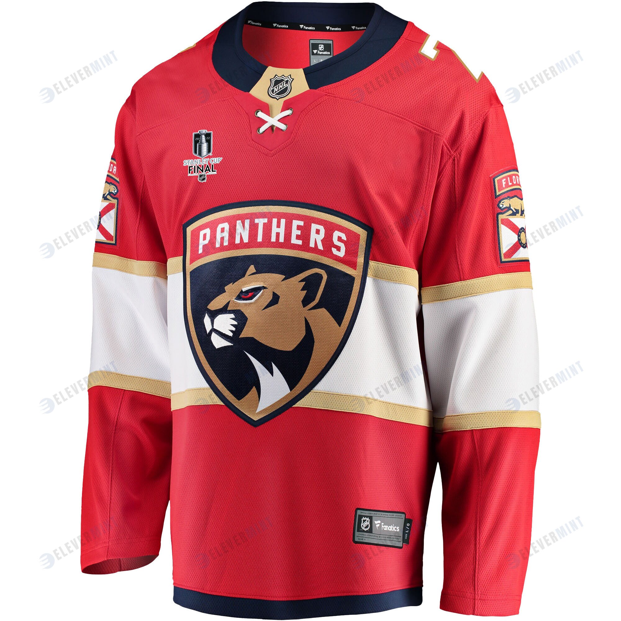Florida Panthers Radko Gudas 7 Home 2023 Stanley Cup Final Breakaway Men Jersey - Red
