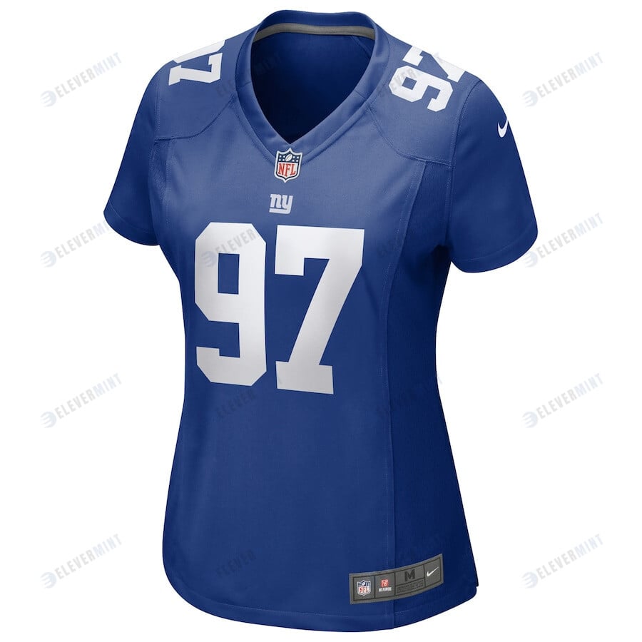 Dexter Lawrence II 97 New York Giants Women Team Game Jersey - Royal
