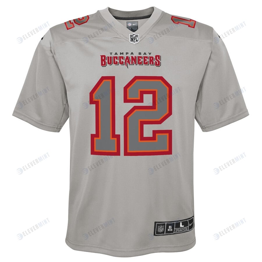 Tom Brady Tampa Bay Buccaneers Youth Atmosphere Game Jersey - Gray