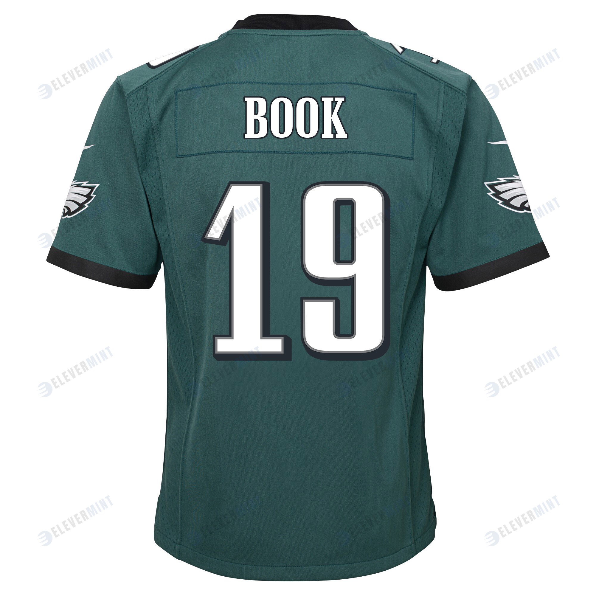 Ian Book 19 Philadelphia Eagles Super Bowl LVII Champions 2 Stars 2 Stars Youth Game Jersey - Black