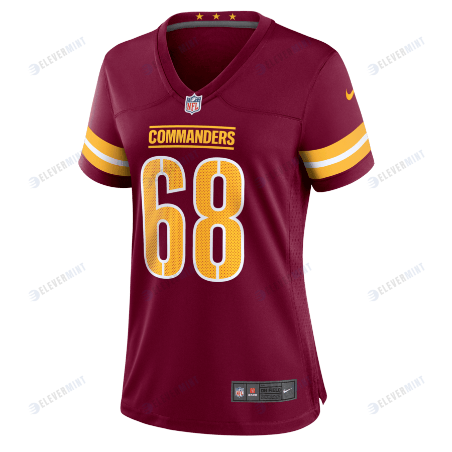 Curtis Brooks 68 Washington Commanders Women's Game Jersey - Burgundy