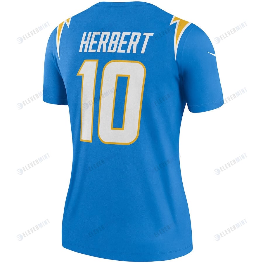 Justin Herbert 10 Los Angeles Chargers Women's Legend Jersey - Powder Blue
