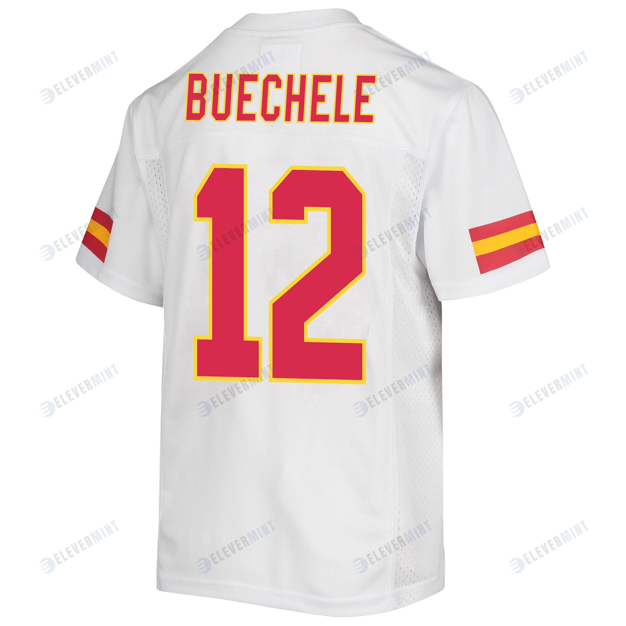 Shane Buechele 12 Kansas City Chiefs Super Bowl LVII Champions 3 Stars Youth Game Jersey - White