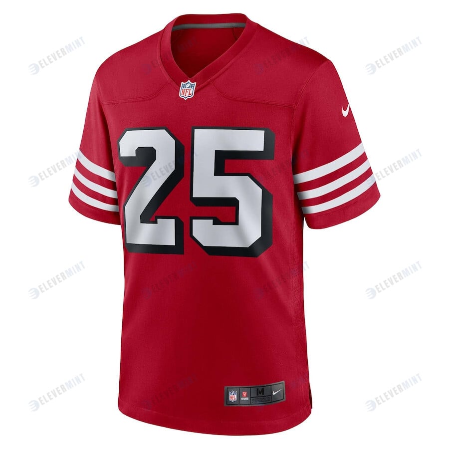 Elijah Mitchell 25 San Francisco 49ers Alternate Game Jersey - Scarlet