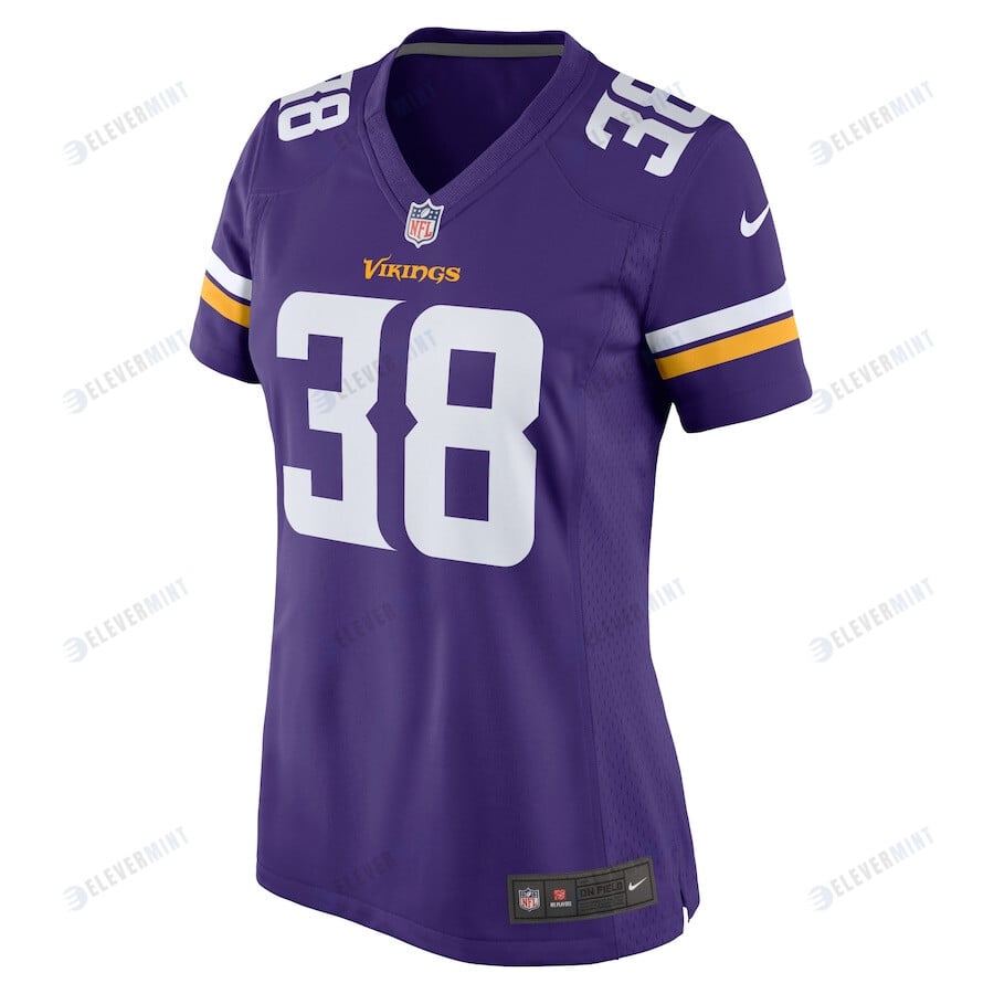 Bryant Koback 38 Minnesota Vikings Women's Home Game Player Jersey - Purple