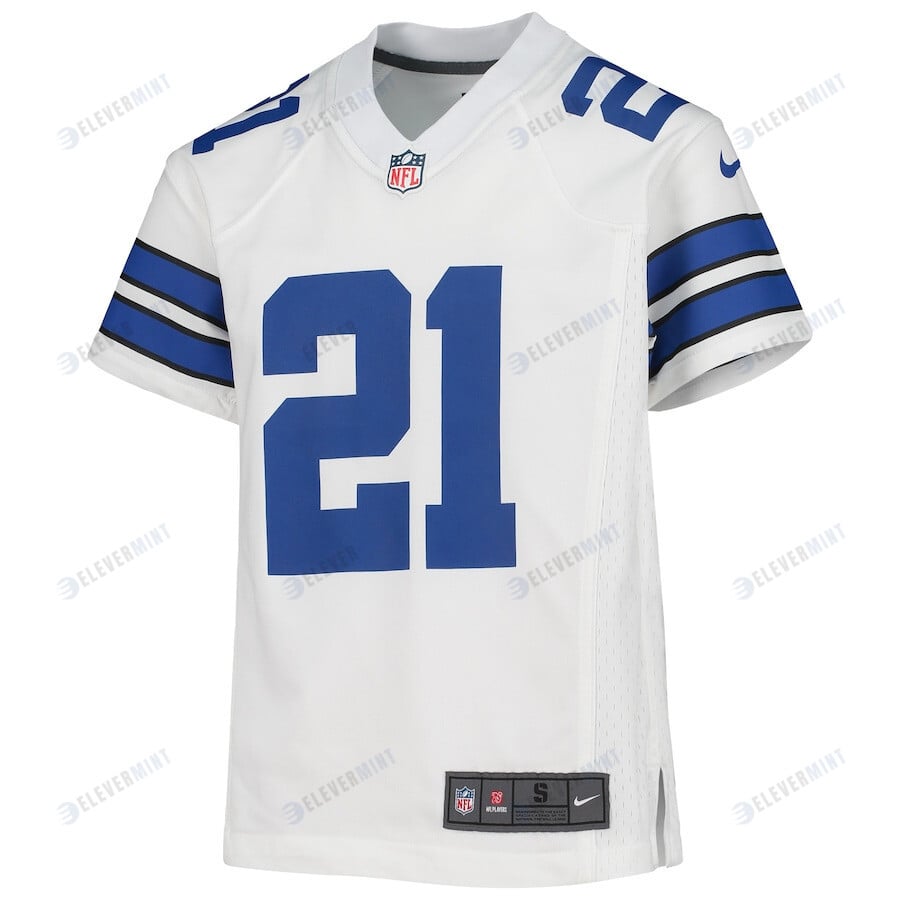 Ezekiel Elliott Dallas Cowboys Youth Player Game Jersey - White