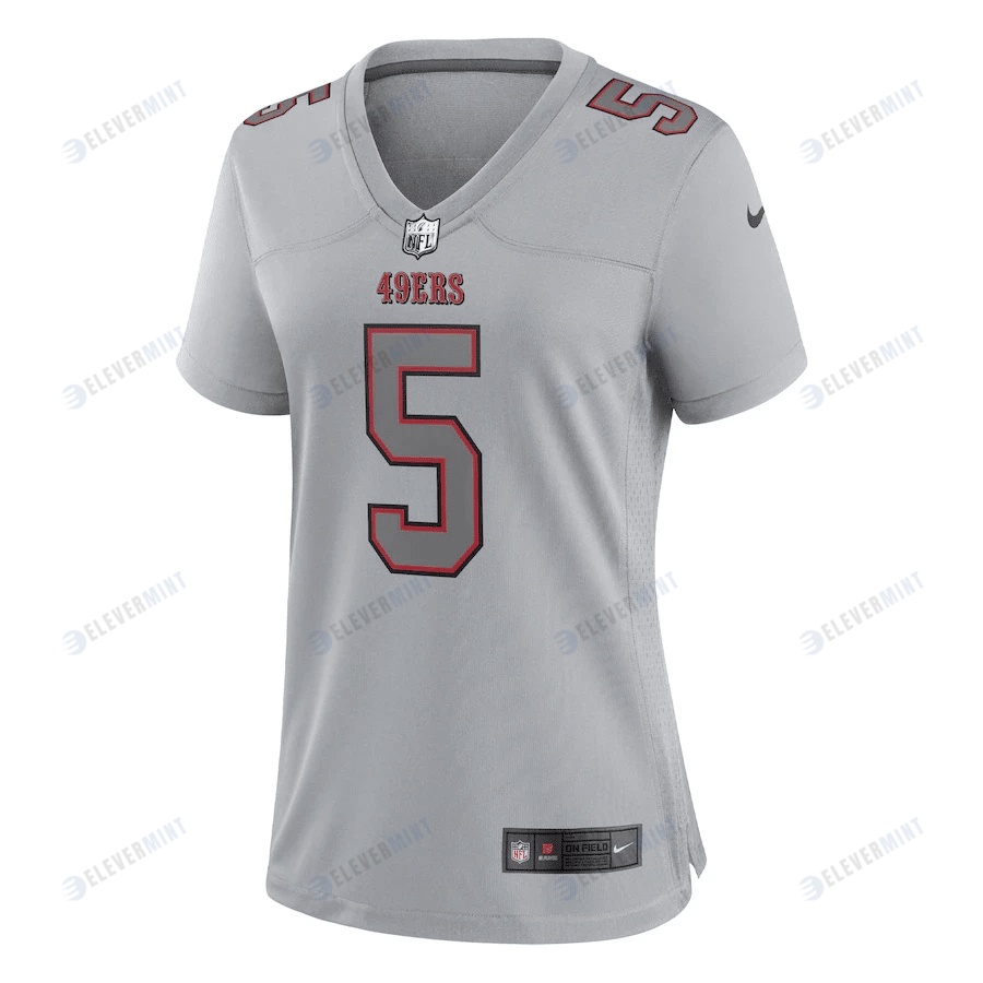 Trey Lance 5 San Francisco 49ers Women's Atmosphere Fashion Game Jersey - Gray