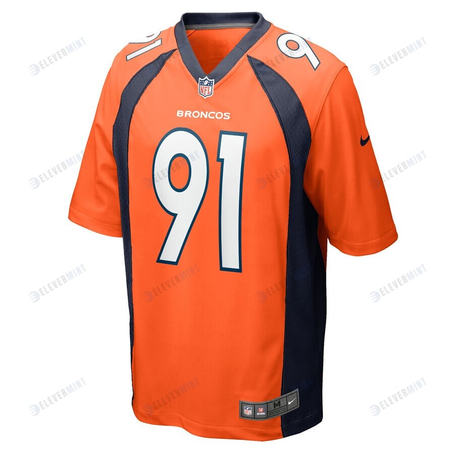 Matt Henningsen Denver Broncos Game Player Jersey - Orange