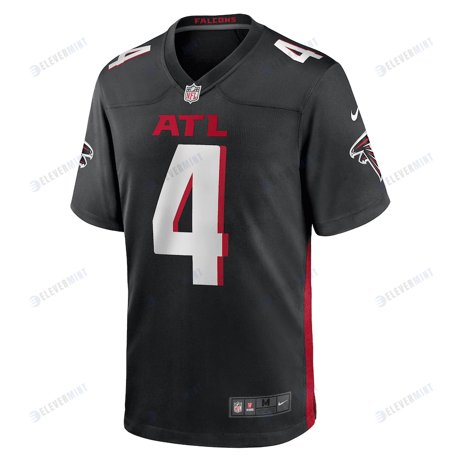 Desmond Ridder 4 Atlanta Falcons Game Jersey - Men Black