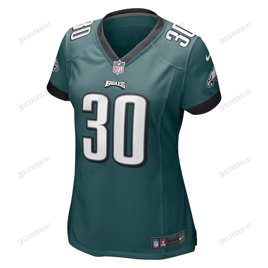 Justin Evans 30 Philadelphia Eagles Game Women Jersey - Midnight Green