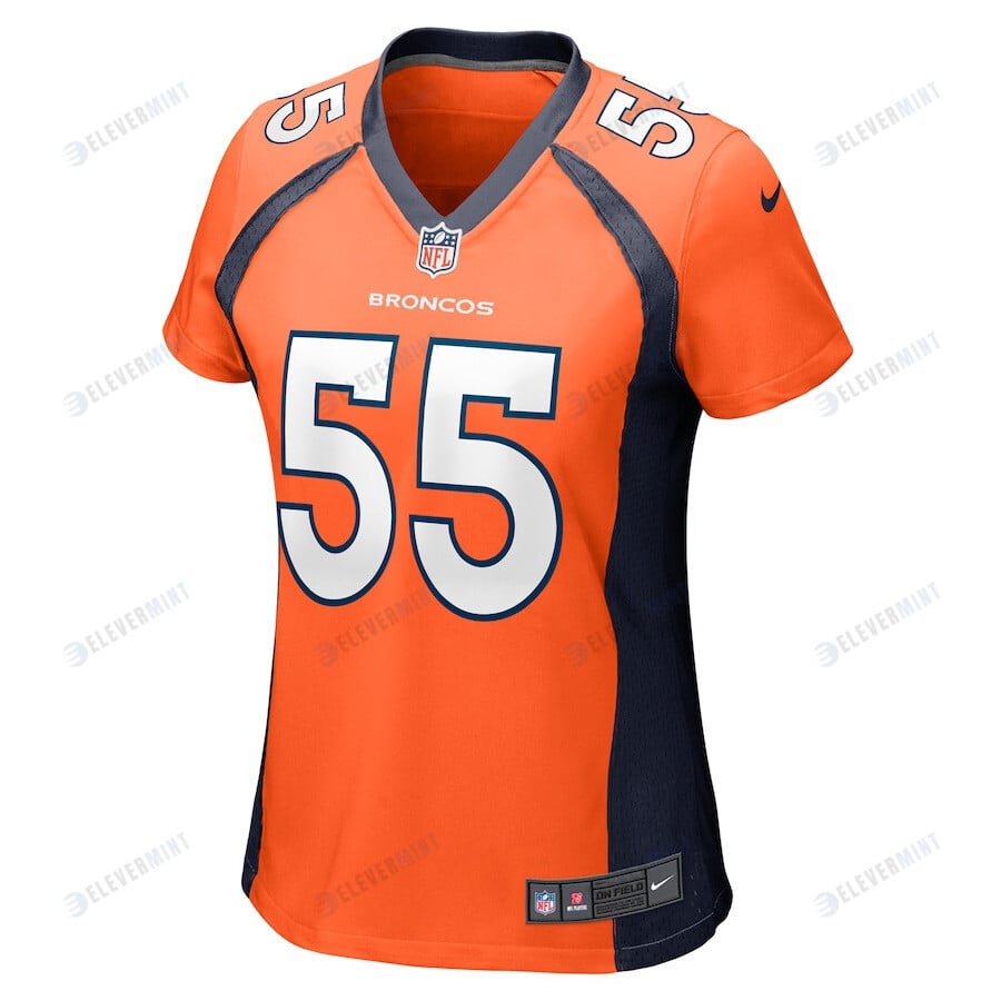 Frank Clark 55 Denver Broncos Women's Team Game Jersey - Orange