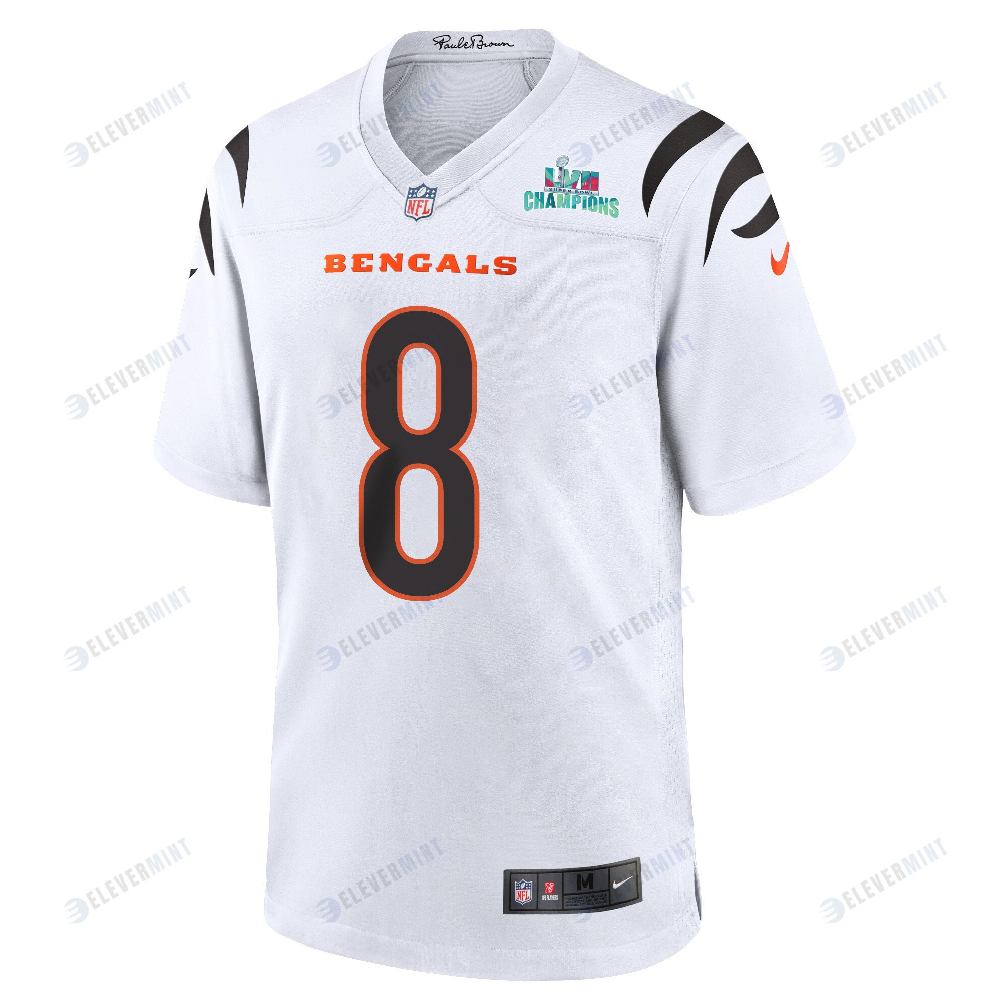 Brandon Allen 8 Cincinnati Bengals Super Bowl LVII Champions Men Game Jersey - White