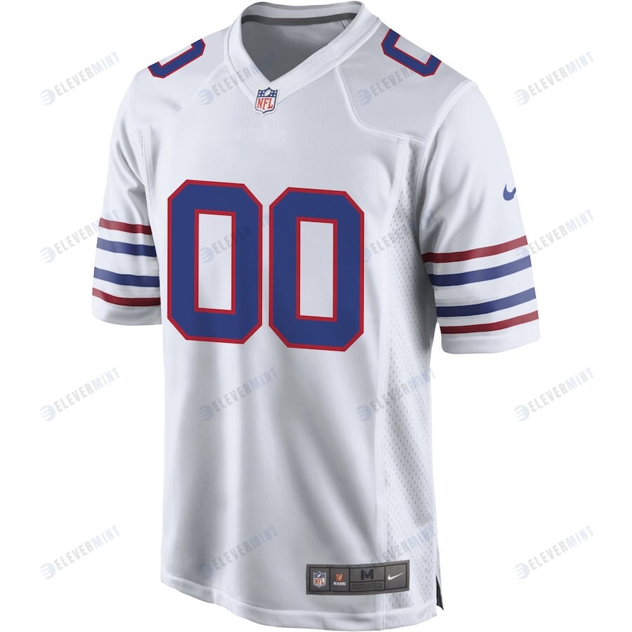 Buffalo Bills 00 Alternate Custom Game Jersey - White