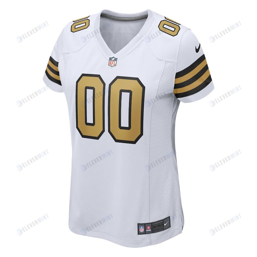 New Orleans Saints Women's Custom Alternate Game Jersey - White