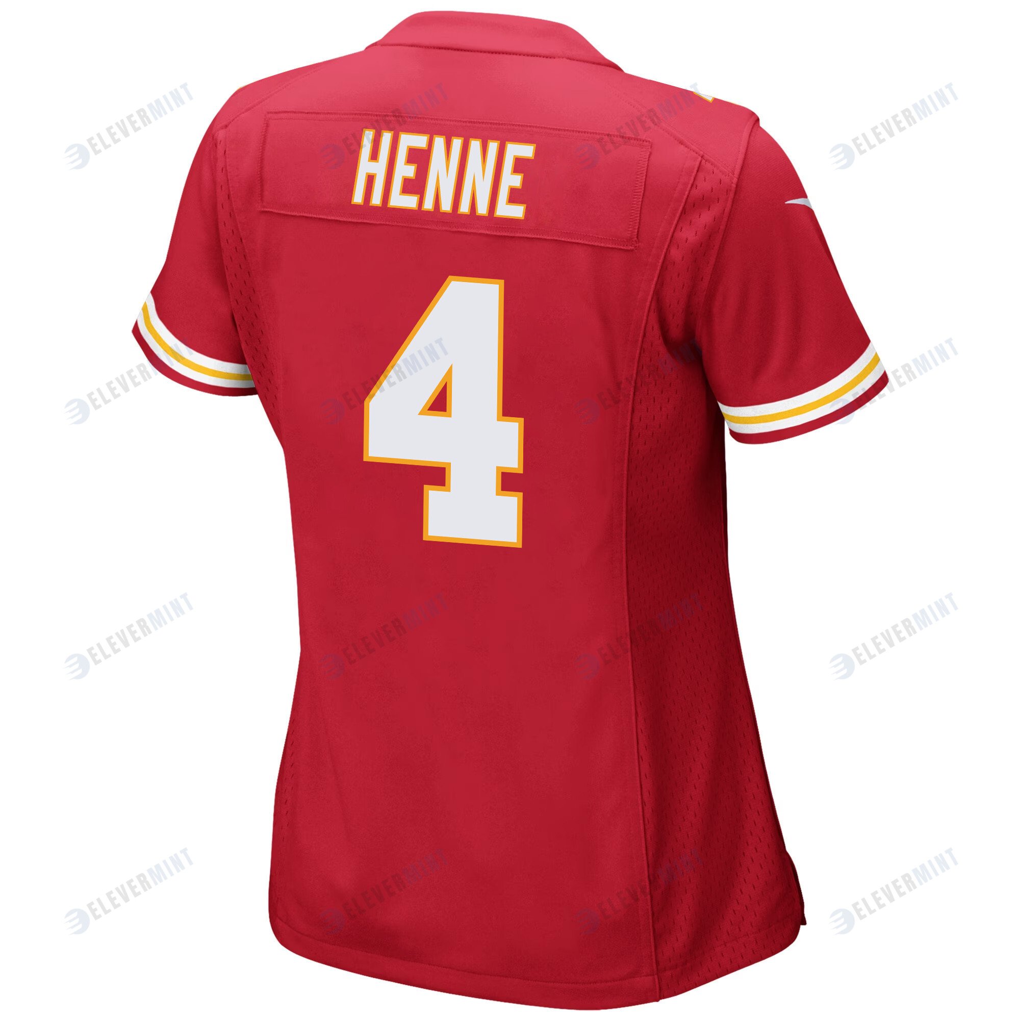 Chad Henne 4 Kansas City Chiefs Super Bowl LVII Champions 3 Stars Women Game Jersey - Red