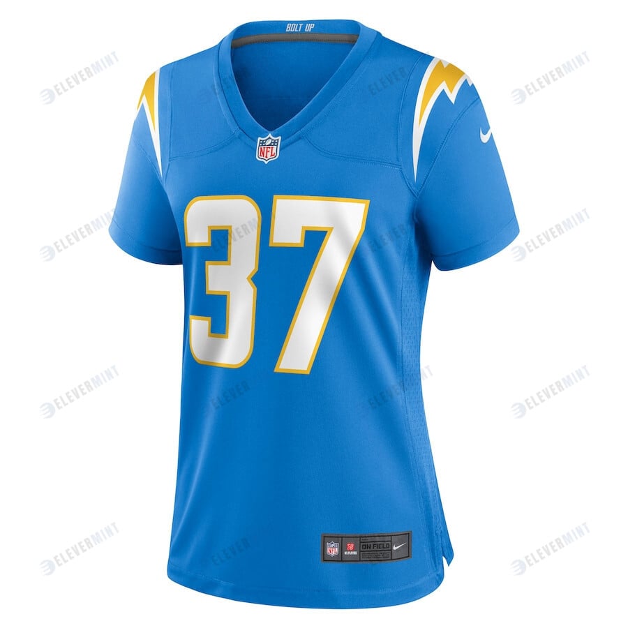 Kemon Hall 37 Los Angeles Chargers Women's Game Jersey - Powder Blue