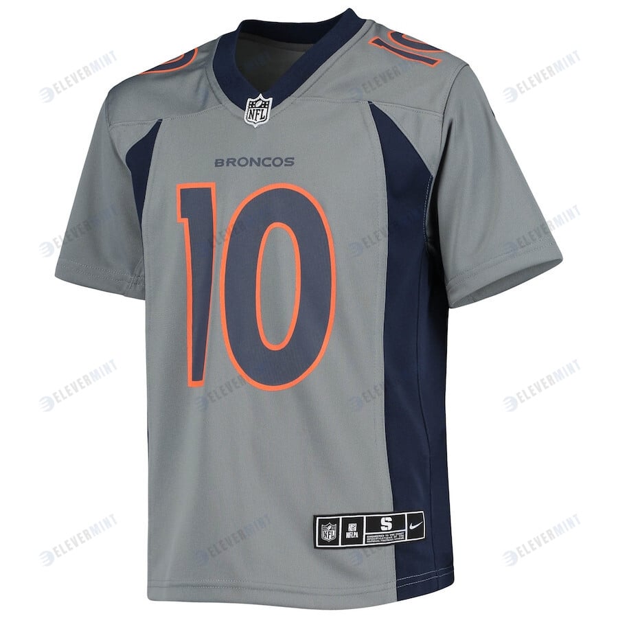 Jerry Jeudy 10 Denver Broncos Youth Inverted Team Game Jersey - Gray