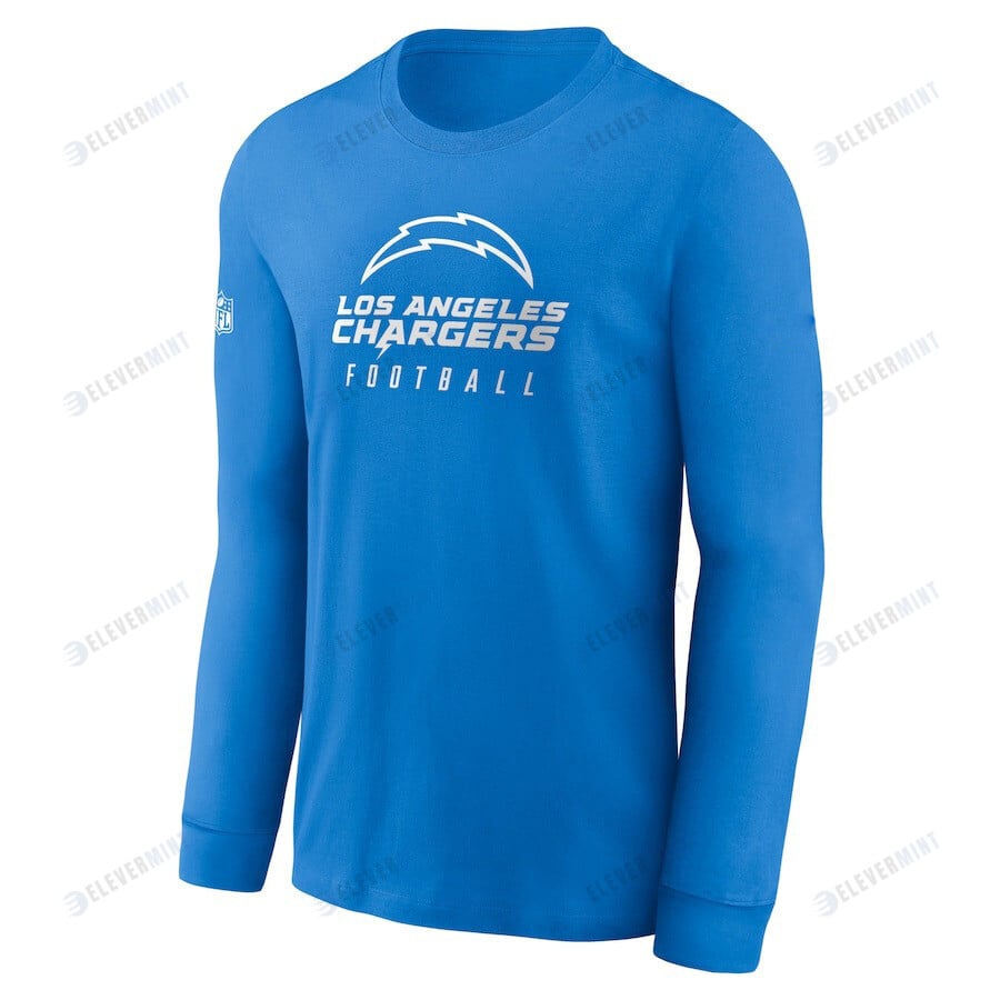 Los Angeles Chargers Sideline Performance Long Sleeve T-Shirt - Powder Blue