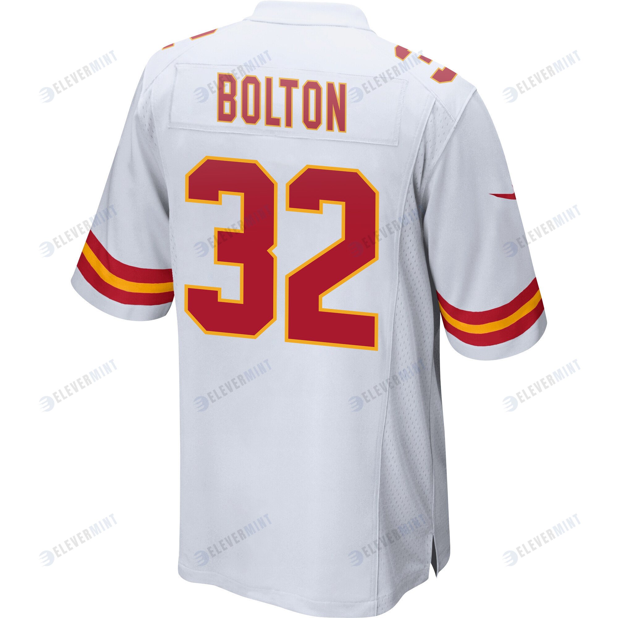 Nick Bolton 32 Kansas City Chiefs Super Bowl LVII Champions 3 Stars Men Game Jersey - White