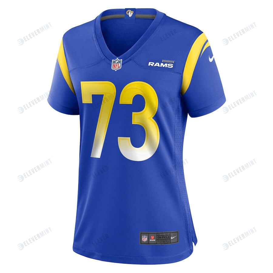 Steve Avila 73 Los Angeles Rams Game Women Jersey - Royal