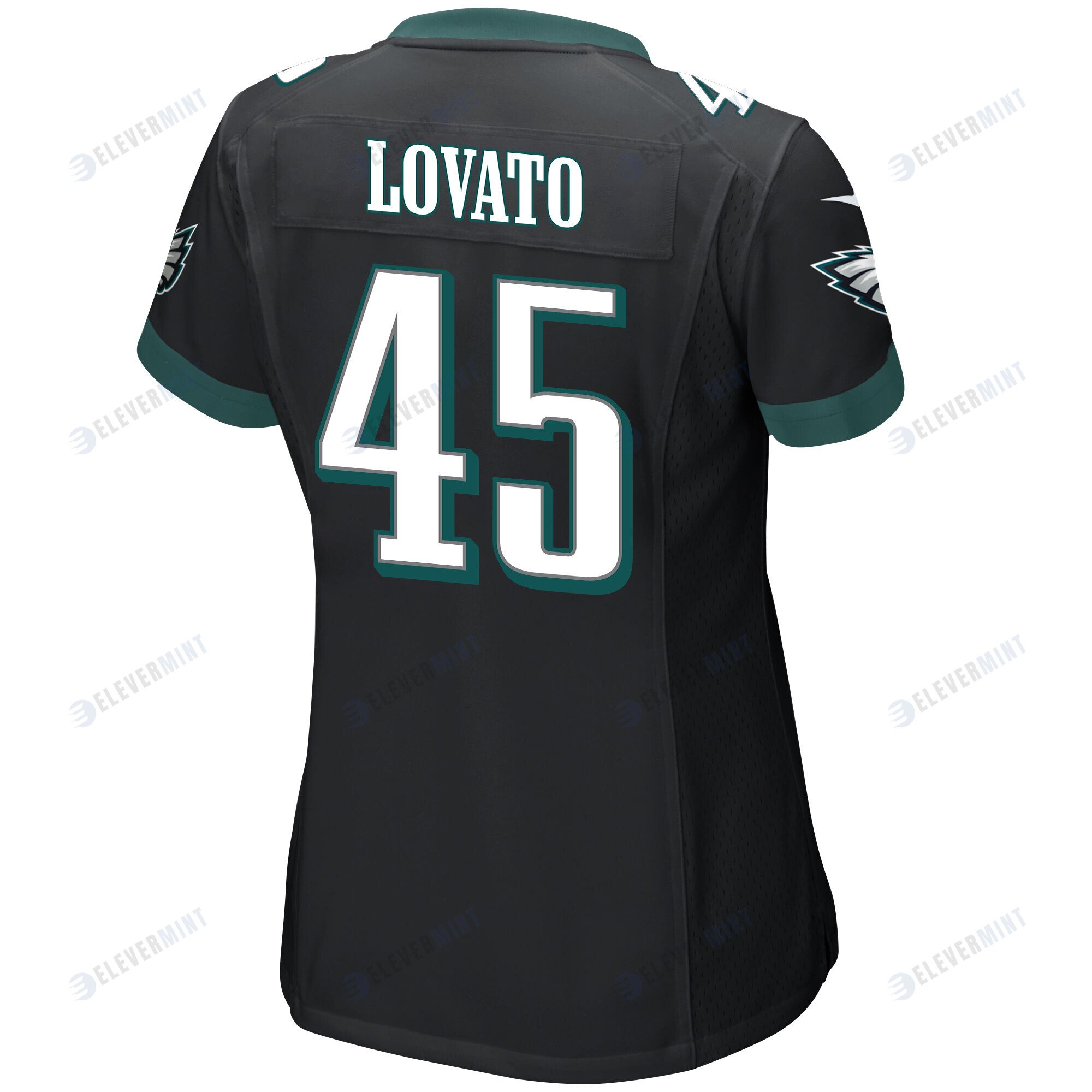 Rick Lovato 45 Philadelphia Eagles Super Bowl LVII Champions Women Game Jersey - Black
