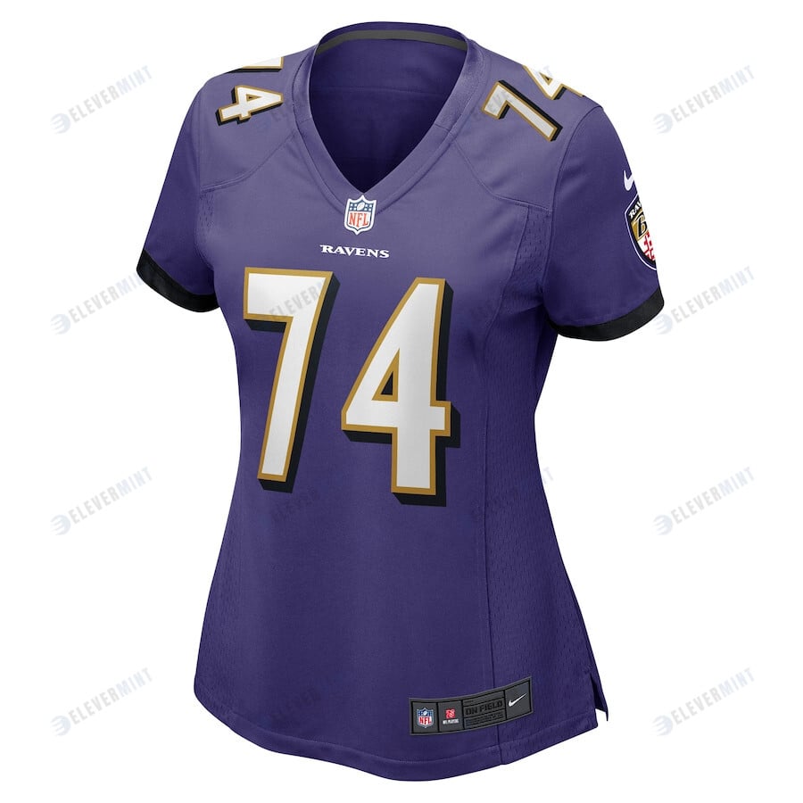 David Sharpe 74 Baltimore Ravens Women's Game Player Jersey - Purple