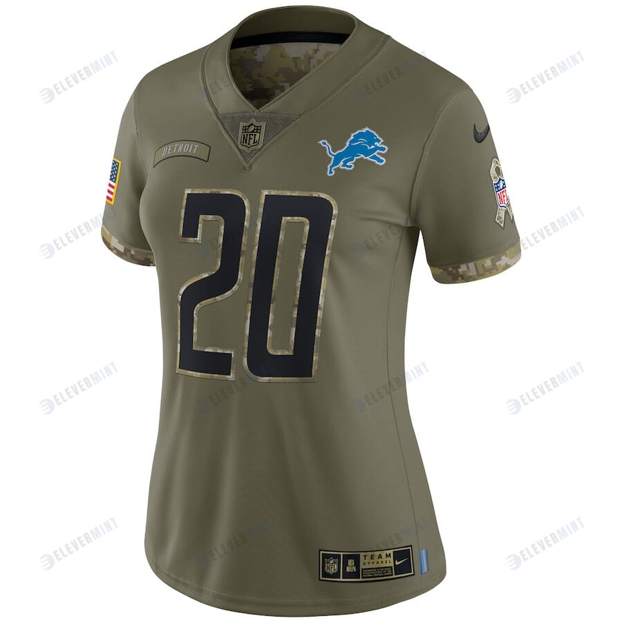 Barry Sanders Detroit Lions Women's 2022 Salute To Service Retired Player Limited Jersey - Olive