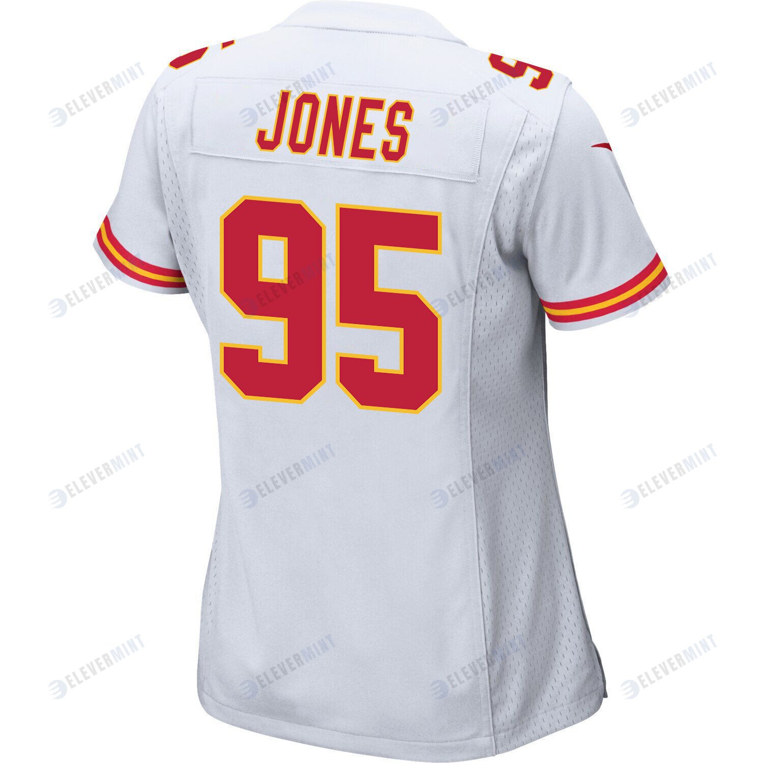 Chris Jones 95 Kansas City Chiefs Super Bowl LVII Champions 3 Stars Women Game Jersey - White