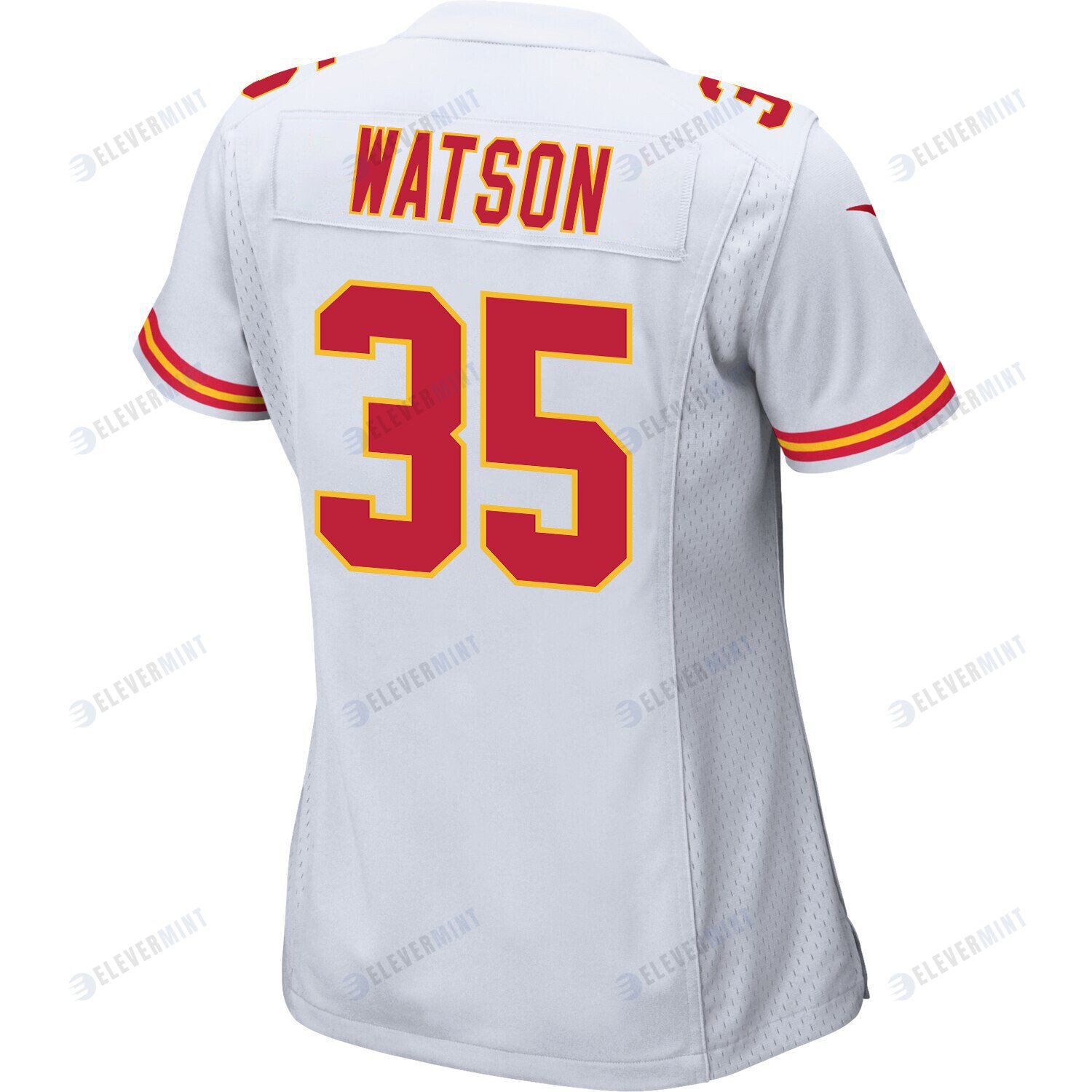 Jaylen Watson 35 Kansas City Chiefs Super Bowl LVII Champions 3 Stars Women Game Jersey - White