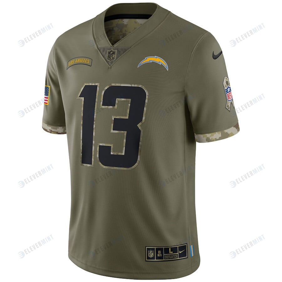 Keenan Allen Los Angeles Chargers 2022 Salute To Service Limited Jersey - Olive