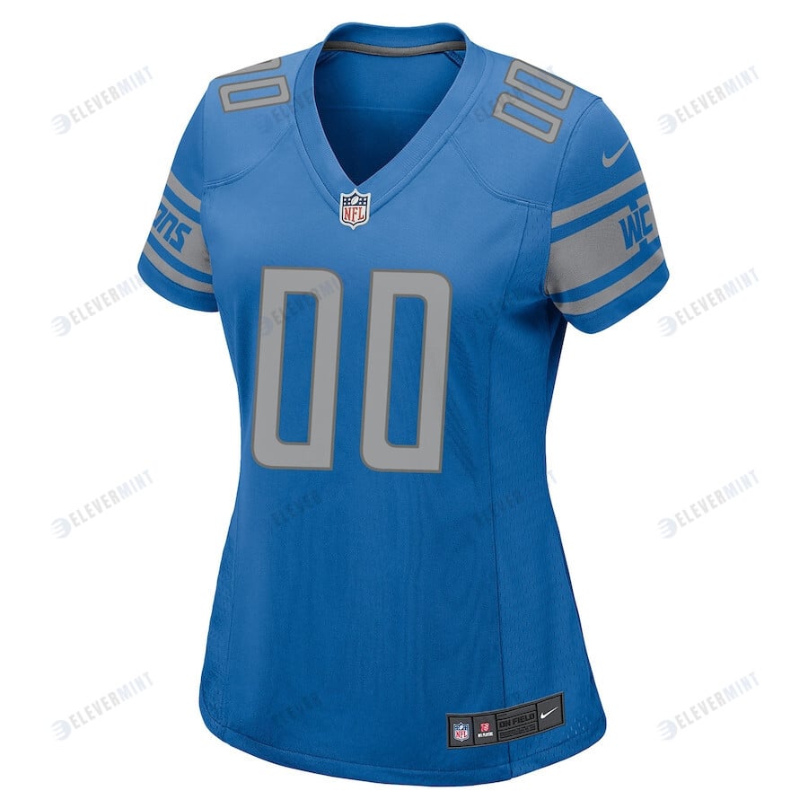 Detroit Lions Women Custom Game Jersey - Blue
