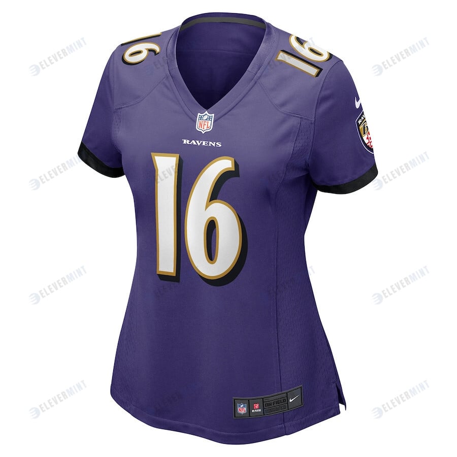 Tylan Wallace 16 Baltimore Ravens Women's Game Jersey - Purple