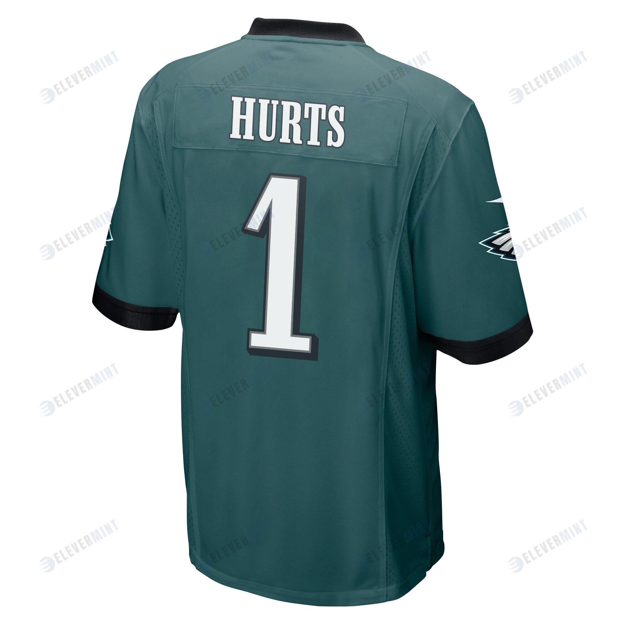 Jalen Hurts 1 Philadelphia Eagles Super Bowl LVII Champions 2 Stars Men Game Jersey - Midnight Green