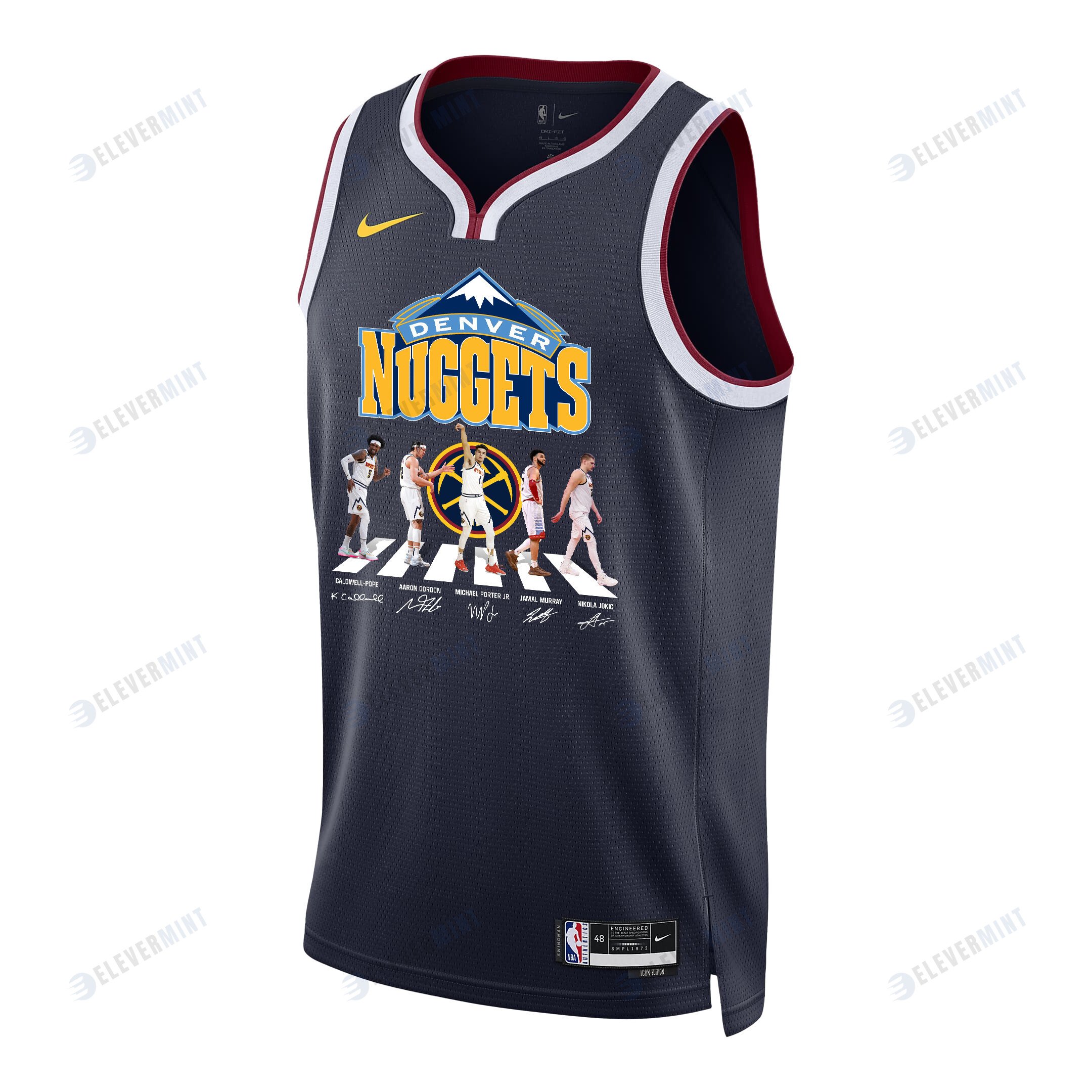 Denver Nuggets Congrats 2023 NBA Championship Signatures Swingman Jersey - Black