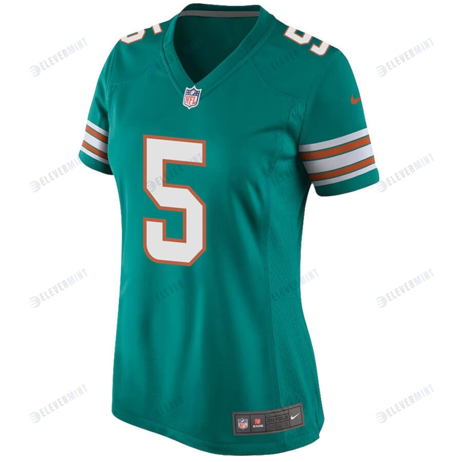 Jalen Ramsey 5 Miami Dolphins Alternate Game Women Jersey - Aqua